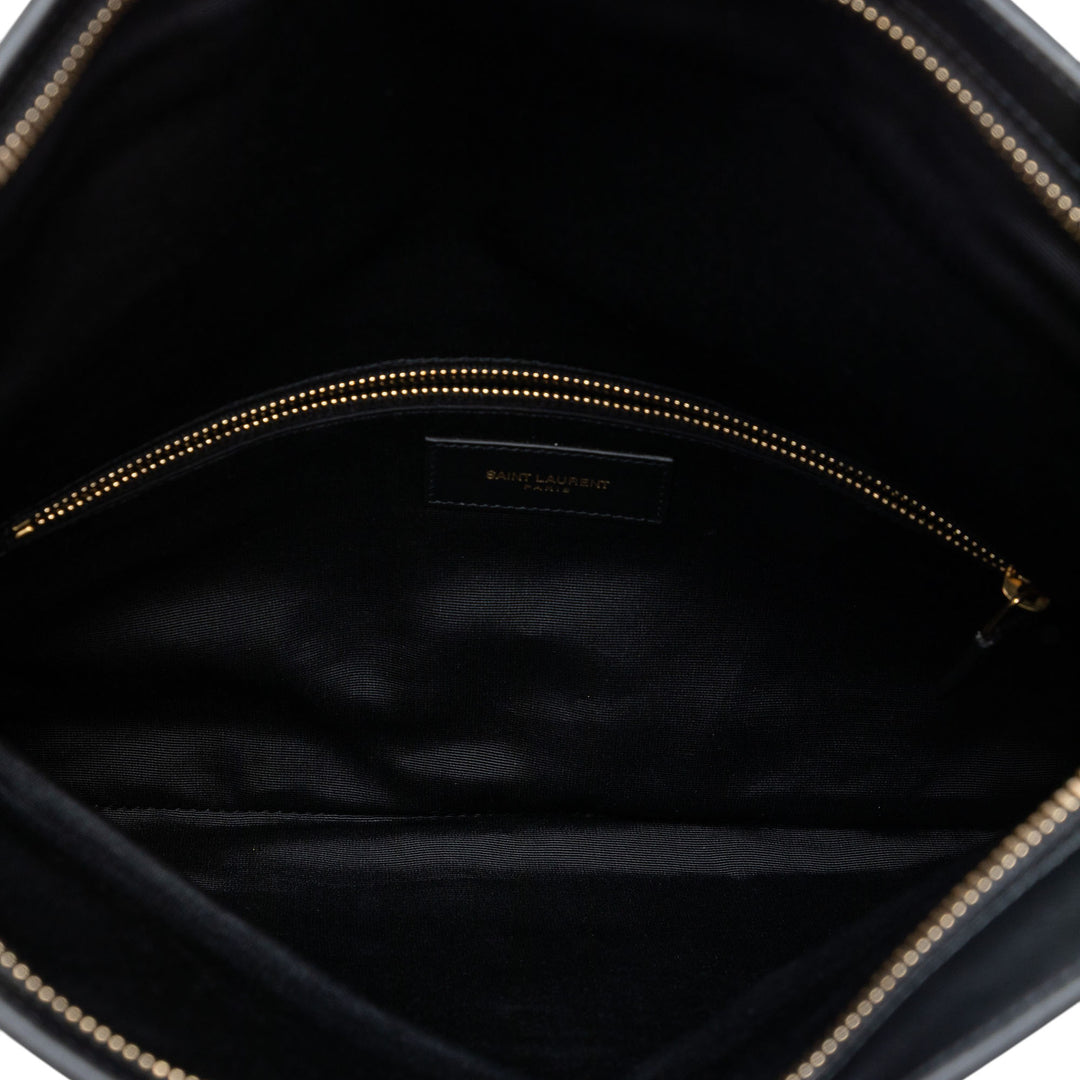 Saint Laurent Cuir Letters Fold Over Pochette