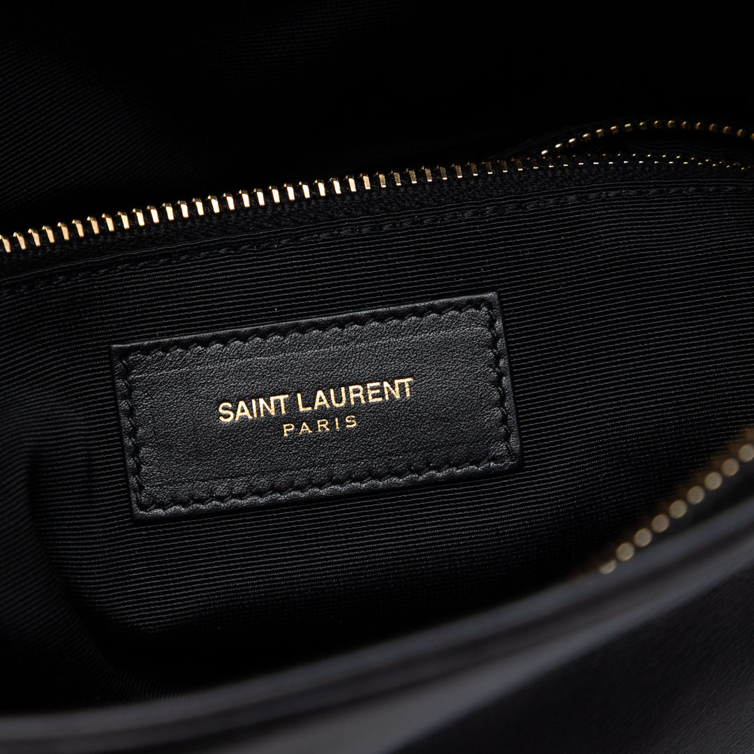 Saint Laurent Cuir Letters Fold Over Pochette