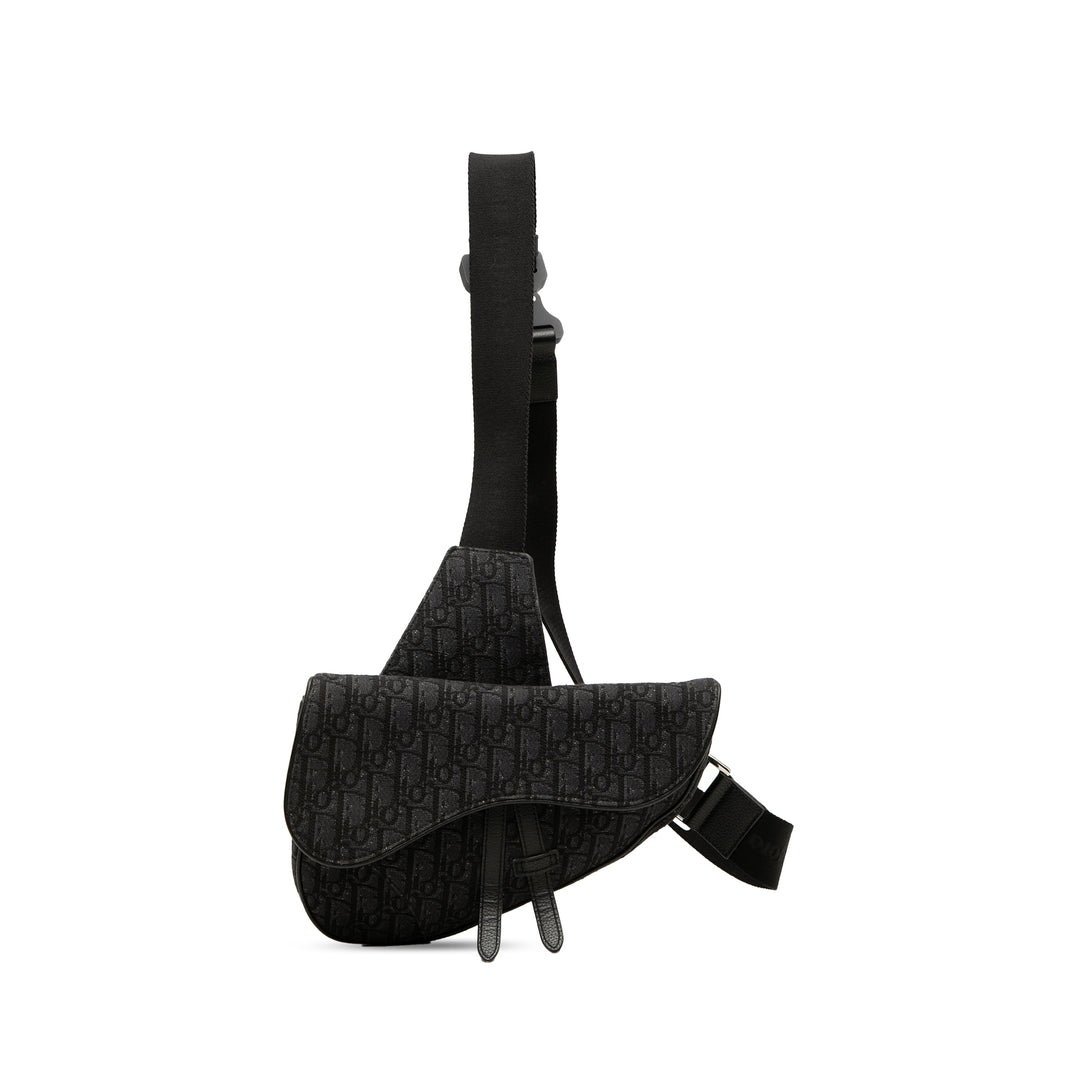 Dior Oblique Toile Saddle Sac porté croisé
