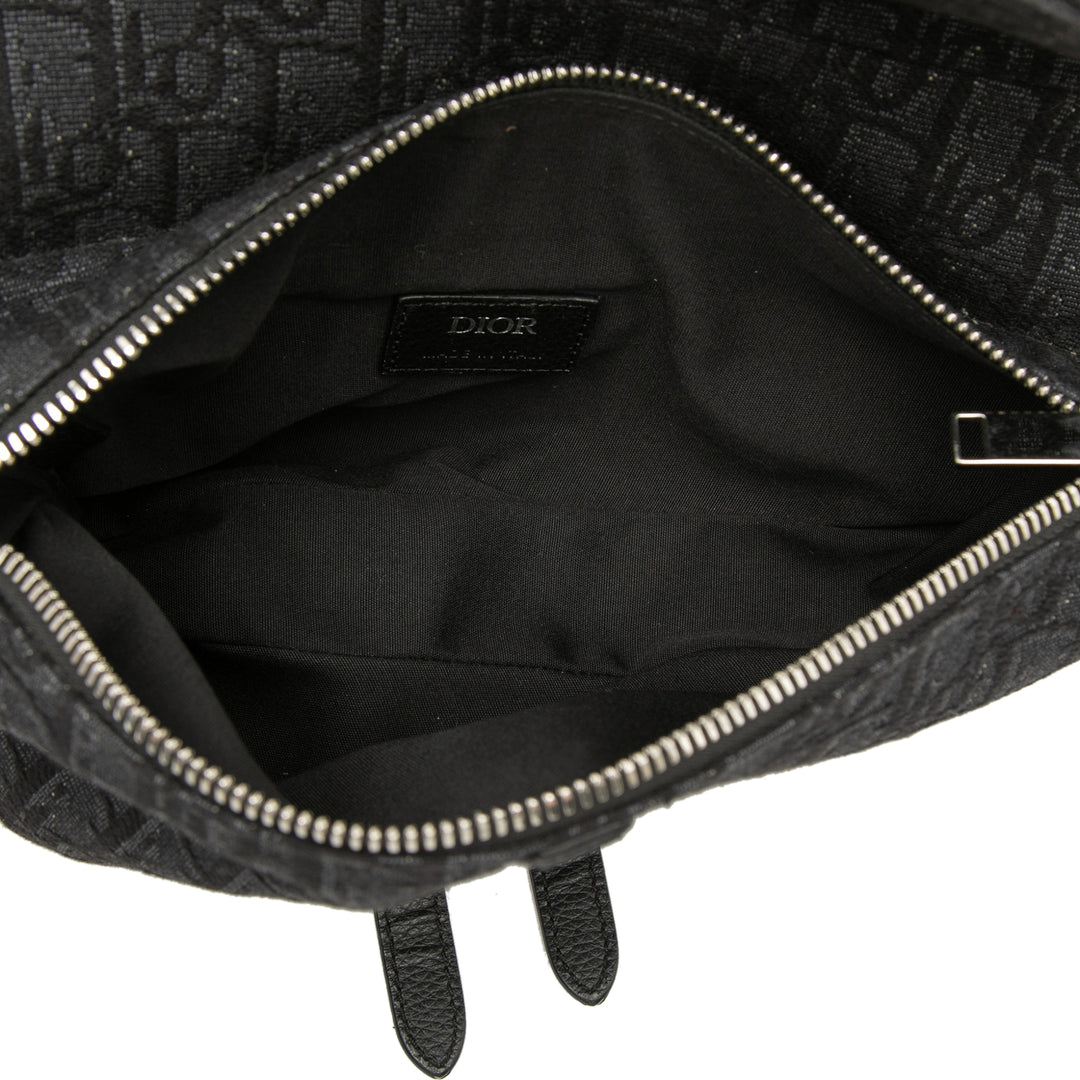 Dior Oblique Toile Saddle Sac porté croisé