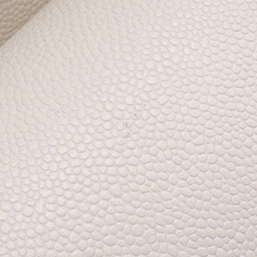Medium Classic Iridescent Caviar Double Flap White - Gaby Paris