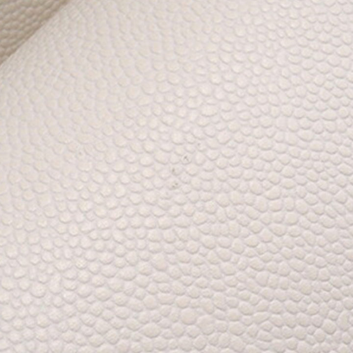 Medium Classic Iridescent Caviar Double Flap White - Gaby Paris