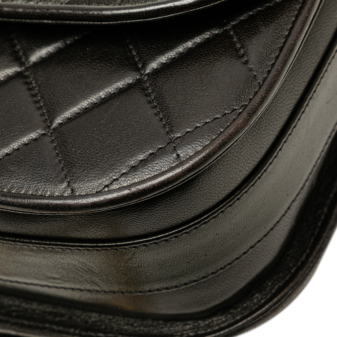 Chanel CC Matelassé Cuir d’agneau Chain à rabat