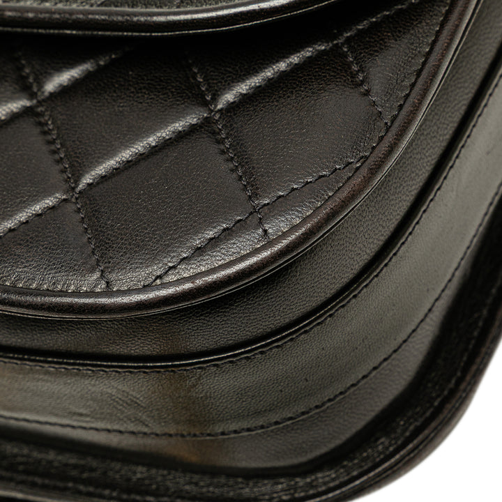 Chanel CC Matelassé Cuir d’agneau Chain à rabat