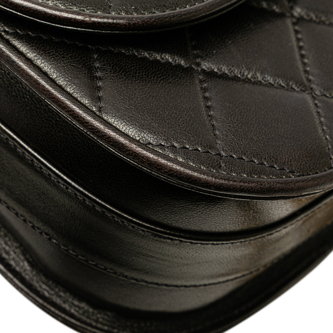 Chanel CC Matelassé Cuir d’agneau Chain à rabat