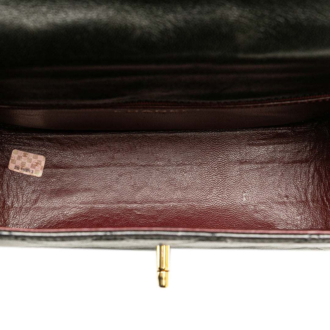 Chanel CC Matelassé Cuir d’agneau Chain à rabat