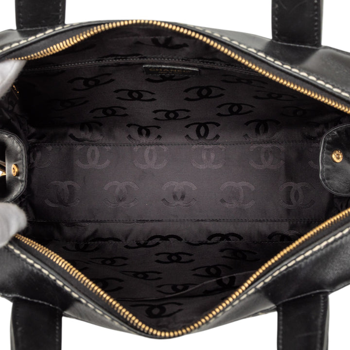 Chanel CC Cuir d’agneau Wild Stitch Sac à main