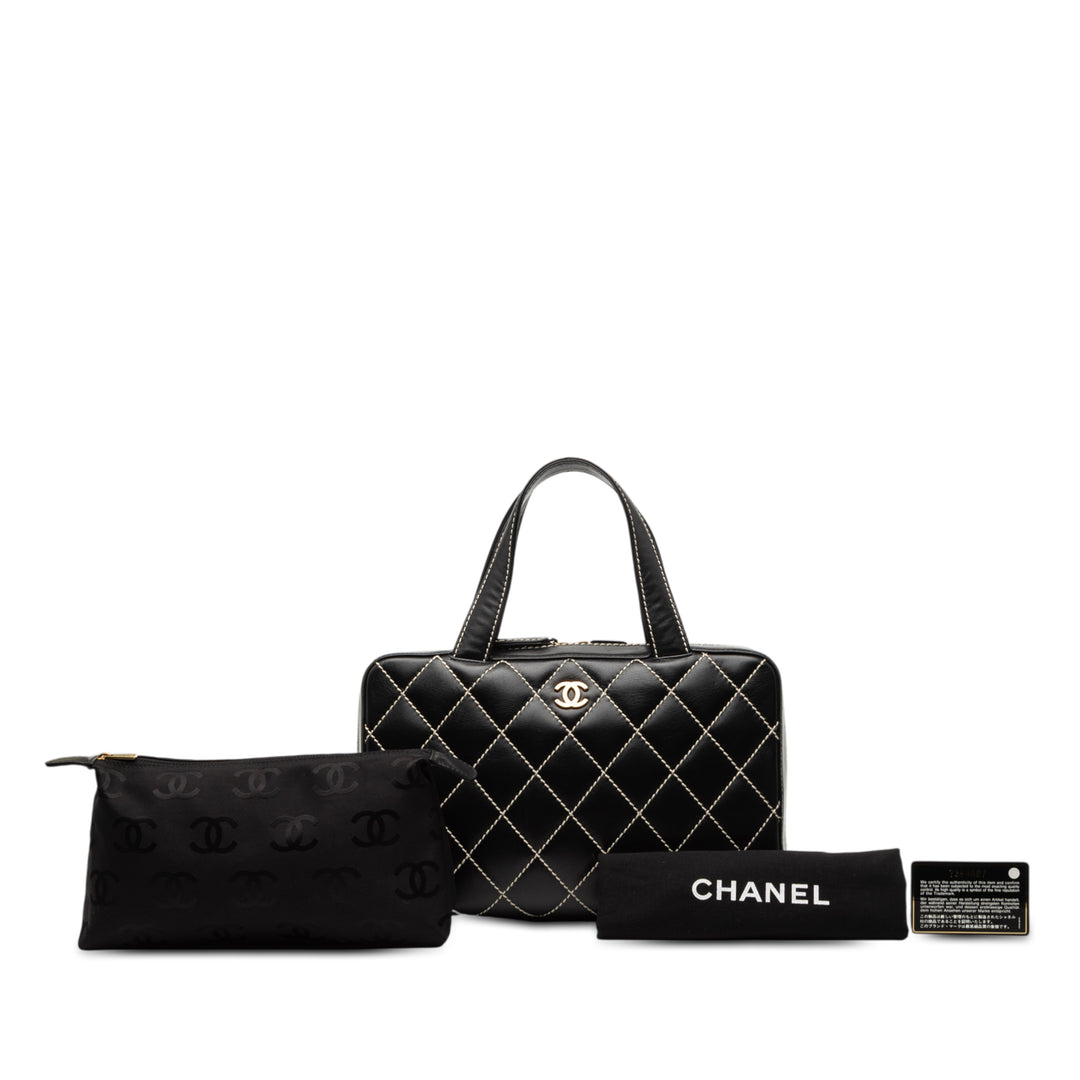Chanel CC Cuir d’agneau Wild Stitch Sac à main