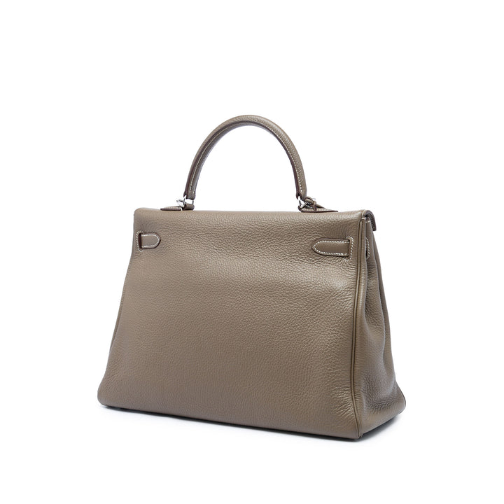 Hermès Sac à main Kelly II Retourne 35 Togo Marron – vue 2 – GABY PARIS