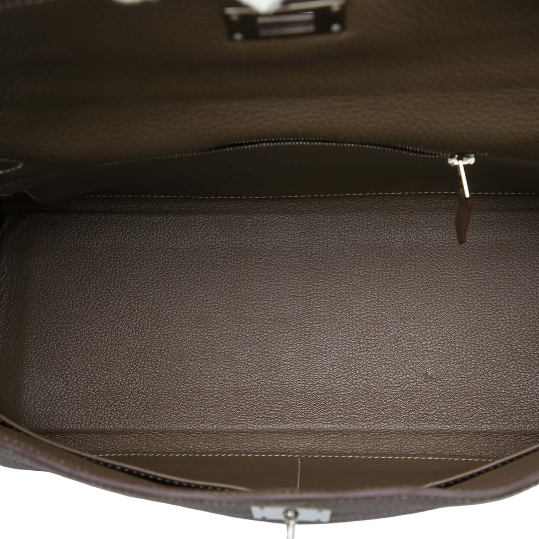 Hermès Sac à main Kelly II Retourne 35 Togo Marron – vue 4 – GABY PARIS