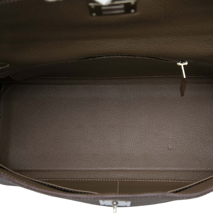 Hermès Sac à main Kelly II Retourne 35 Togo Marron – vue 4 – GABY PARIS