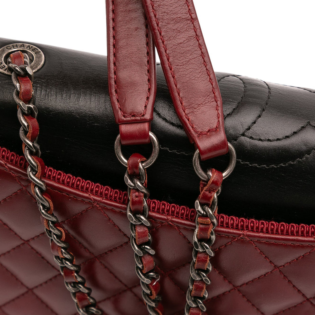 Chanel Small Quilted Cuir d’agneau Ballerine Flap Bag Rouge