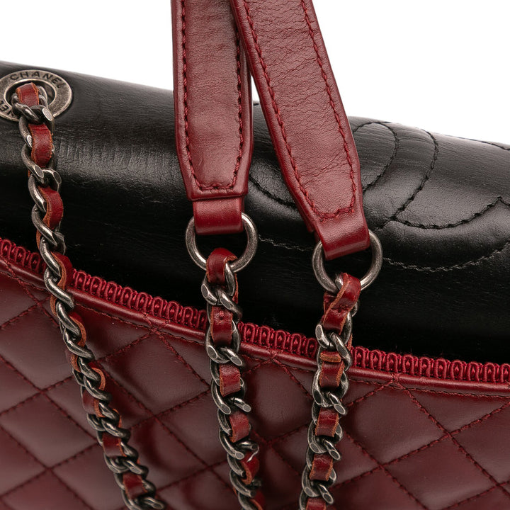 Chanel Small Quilted Cuir d’agneau Ballerine Flap Bag Rouge