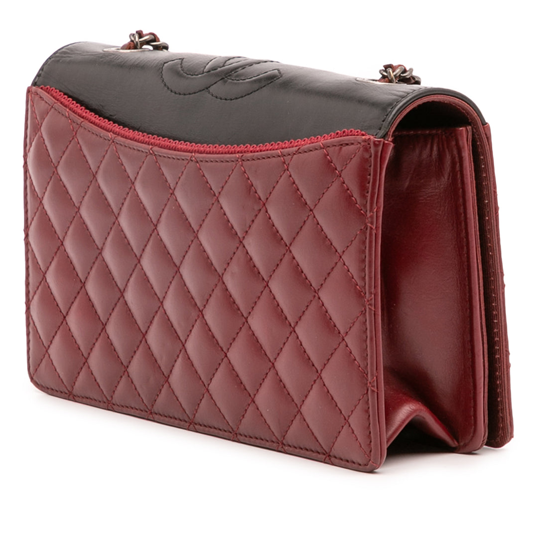 Chanel Small Quilted Cuir d’agneau Ballerine Flap Bag Rouge