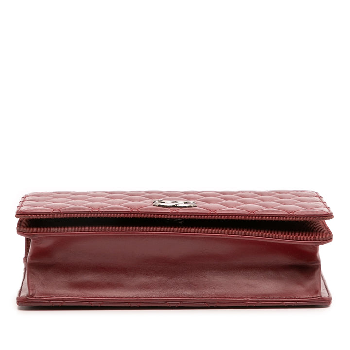 Chanel Small Quilted Cuir d’agneau Ballerine Flap Bag Rouge