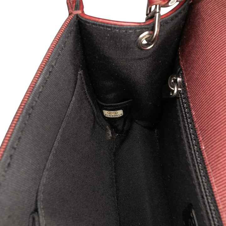 Chanel Small Quilted Cuir d’agneau Ballerine Flap Bag Rouge