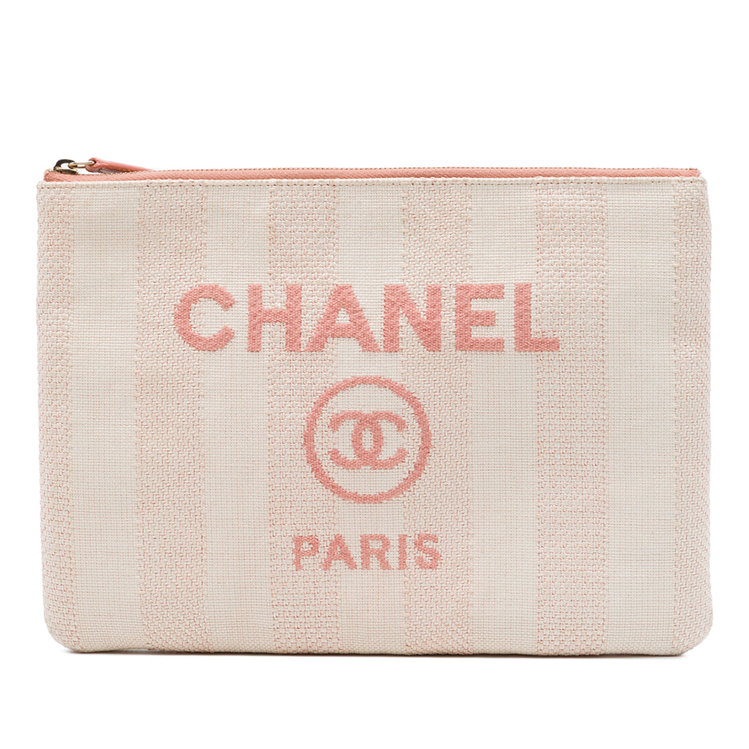 Chanel Pochette Deauville O Étui Moyen Beige – vue principale – GABY PARIS