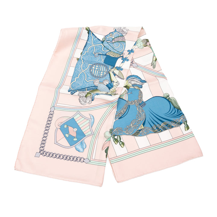 Hermès Carré Chocs En Plumes 90 Rose – vue principale – GABY PARIS