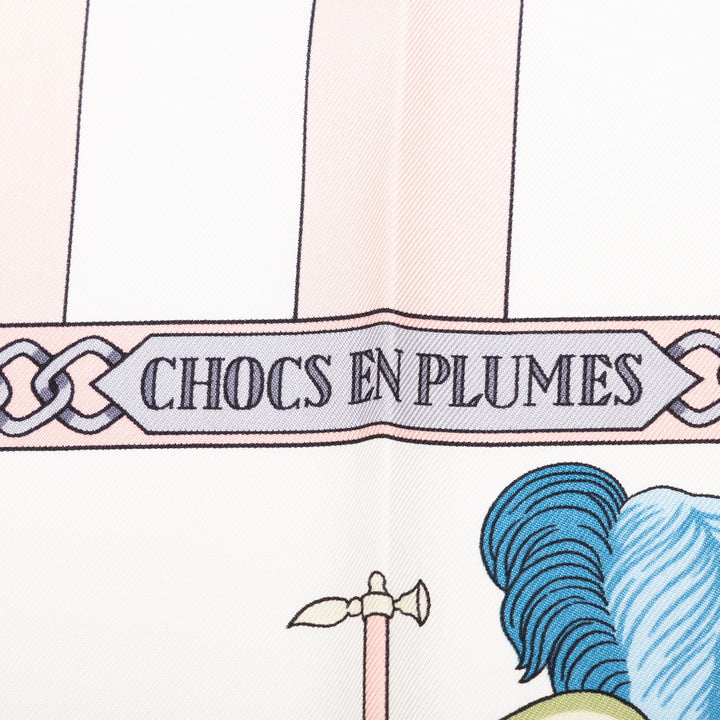 Hermès Carré Chocs En Plumes 90 Rose – vue 4 – GABY PARIS