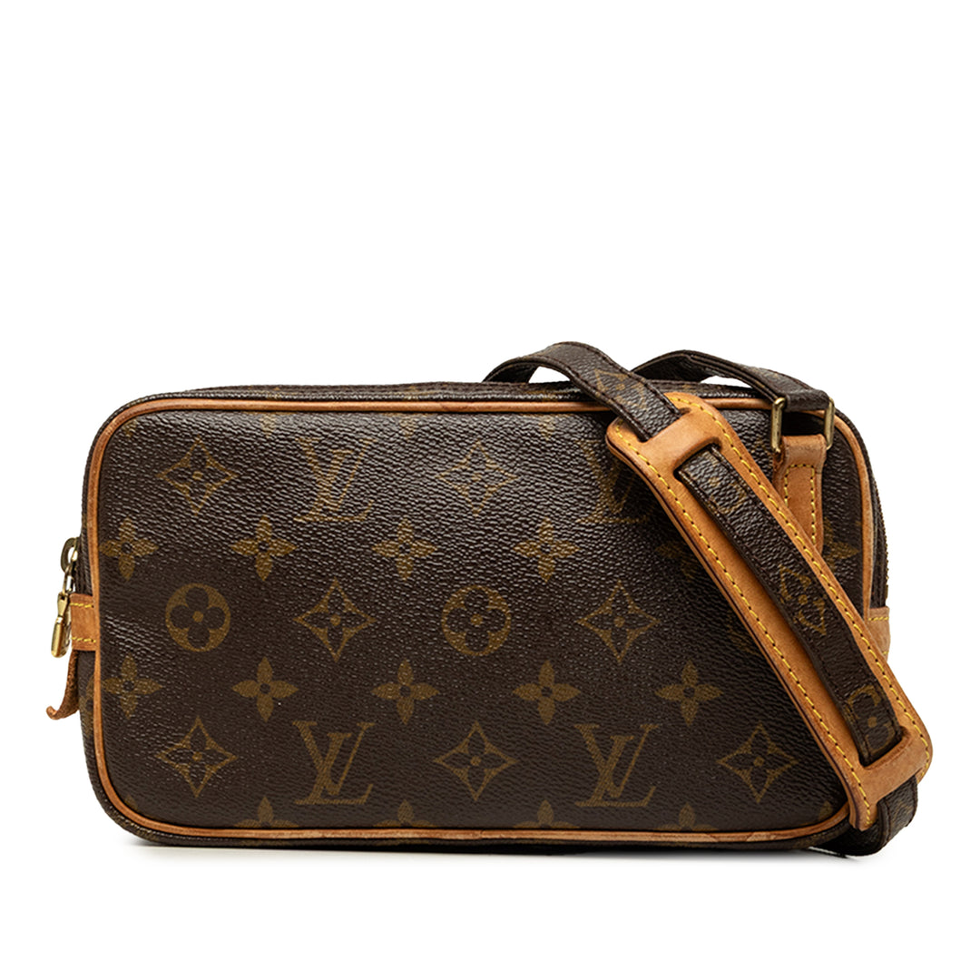 Louis Vuitton Pochette Marly Bandouliere Monogram Marron – vue principale – GABY PARIS