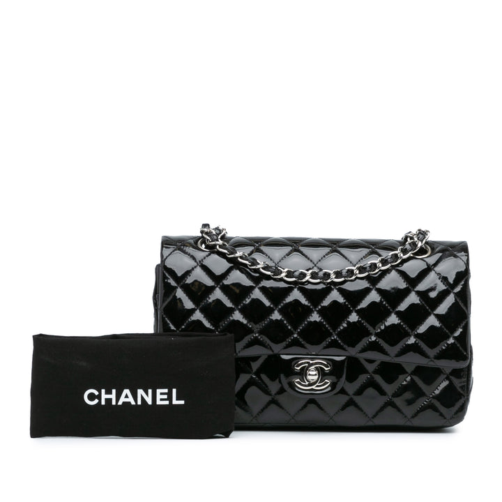 Chanel Medium Classic Patent Double Flap Black - GABY PARIS