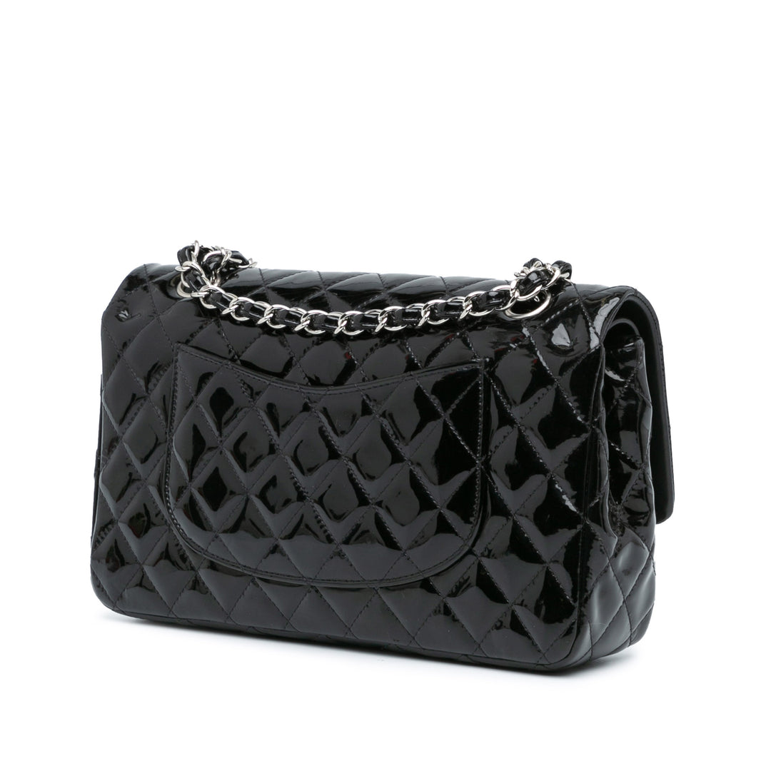 Chanel Medium Classic Patent Double Flap Black - GABY PARIS