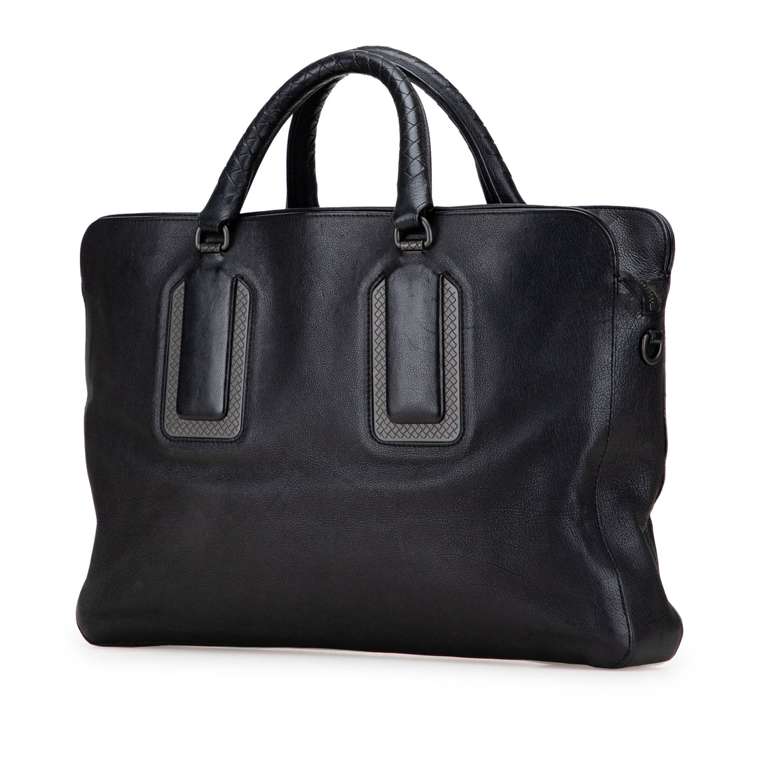 Bottega Veneta Cuir Porte-documents Noir – GABY PARIS Authentique