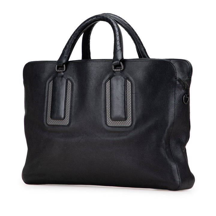 Bottega Veneta Cuir Porte-documents Noir – GABY PARIS Authentique