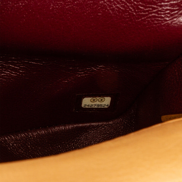 Medium Classic Lambskin Metal Edge Shoulder Bag Yellow - Gaby Paris