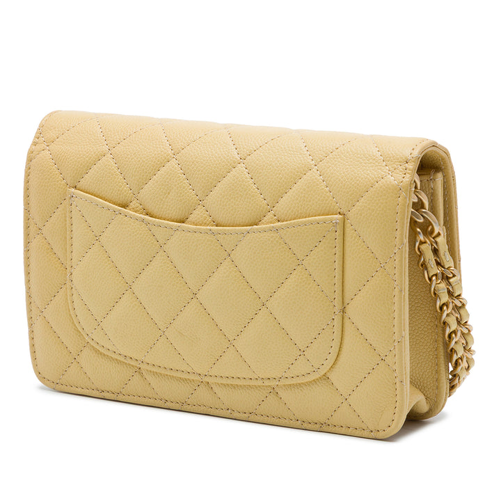 Chanel CC Matelassé Caviar Wallet on Chain