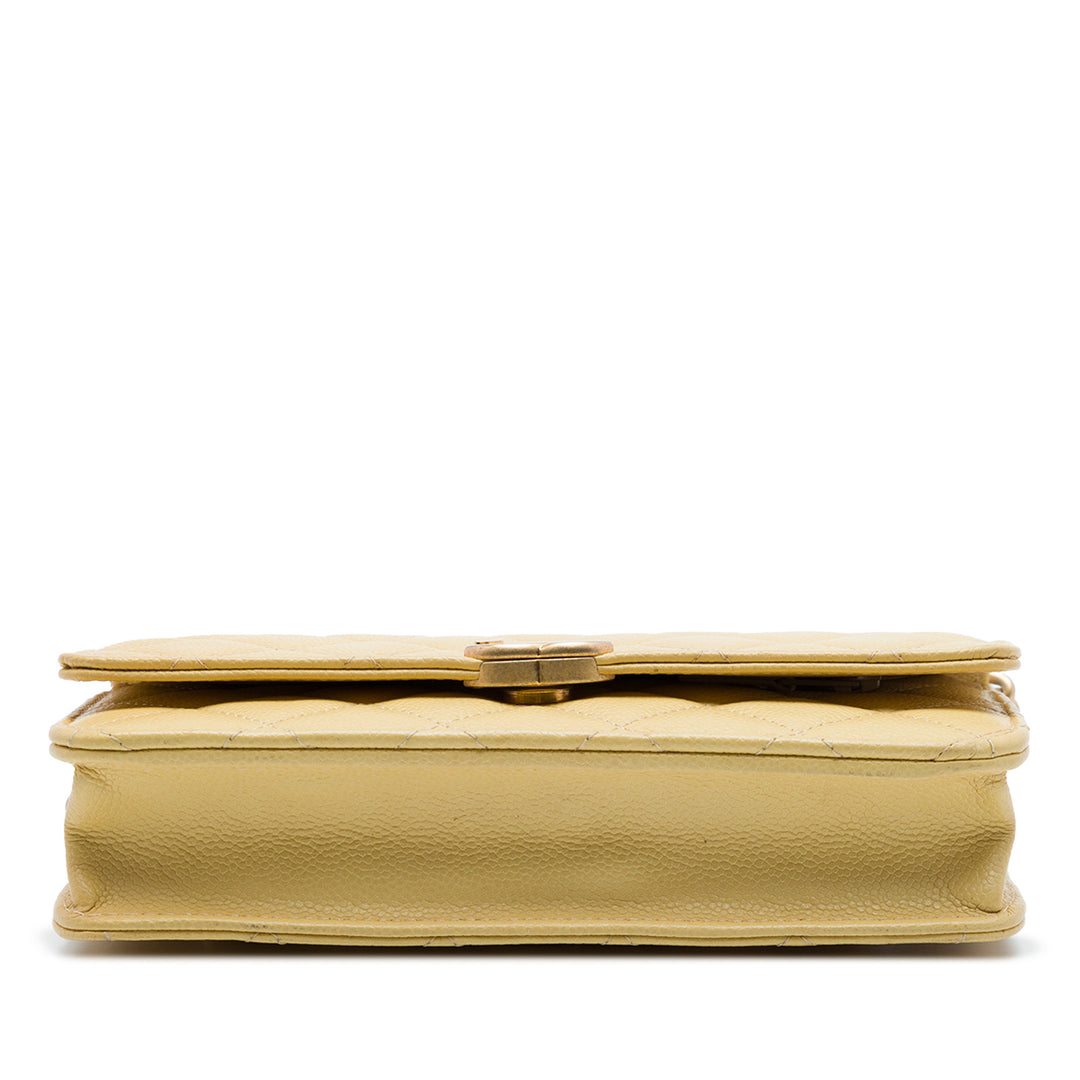 Chanel CC Matelassé Caviar Wallet on Chain