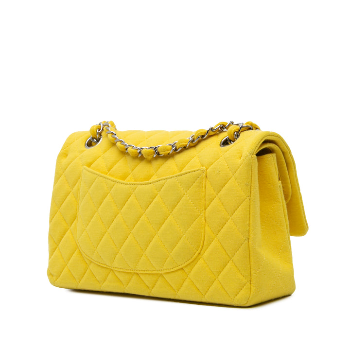 Medium Classic Jersey Double Flap Yellow - Gaby Paris