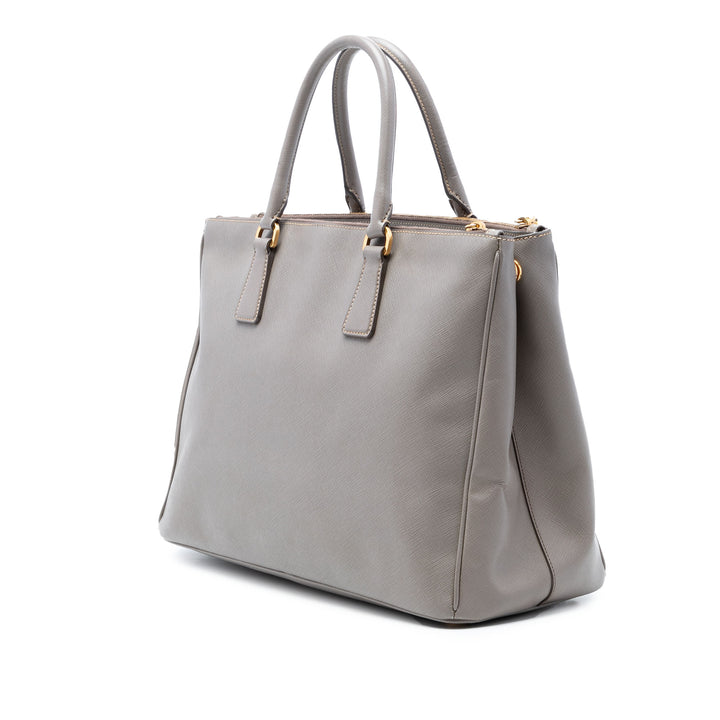 Prada Large Saffiano Lux Galleria Double Zip Cabas