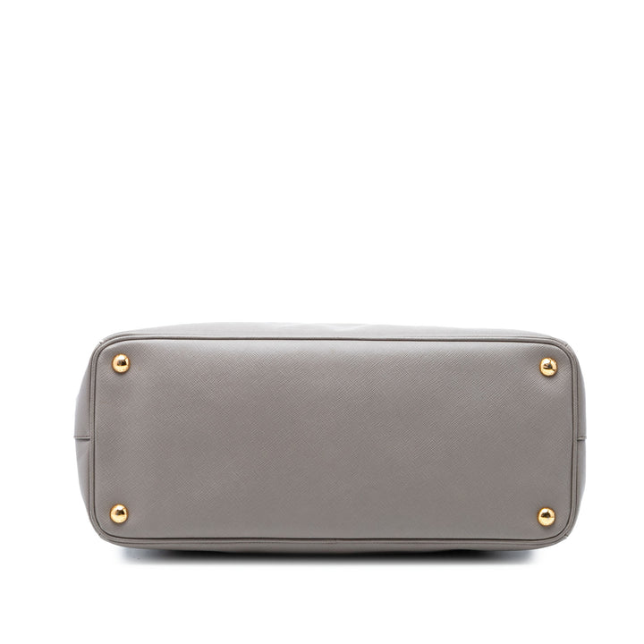 Prada Large Saffiano Lux Galleria Double Zip Cabas