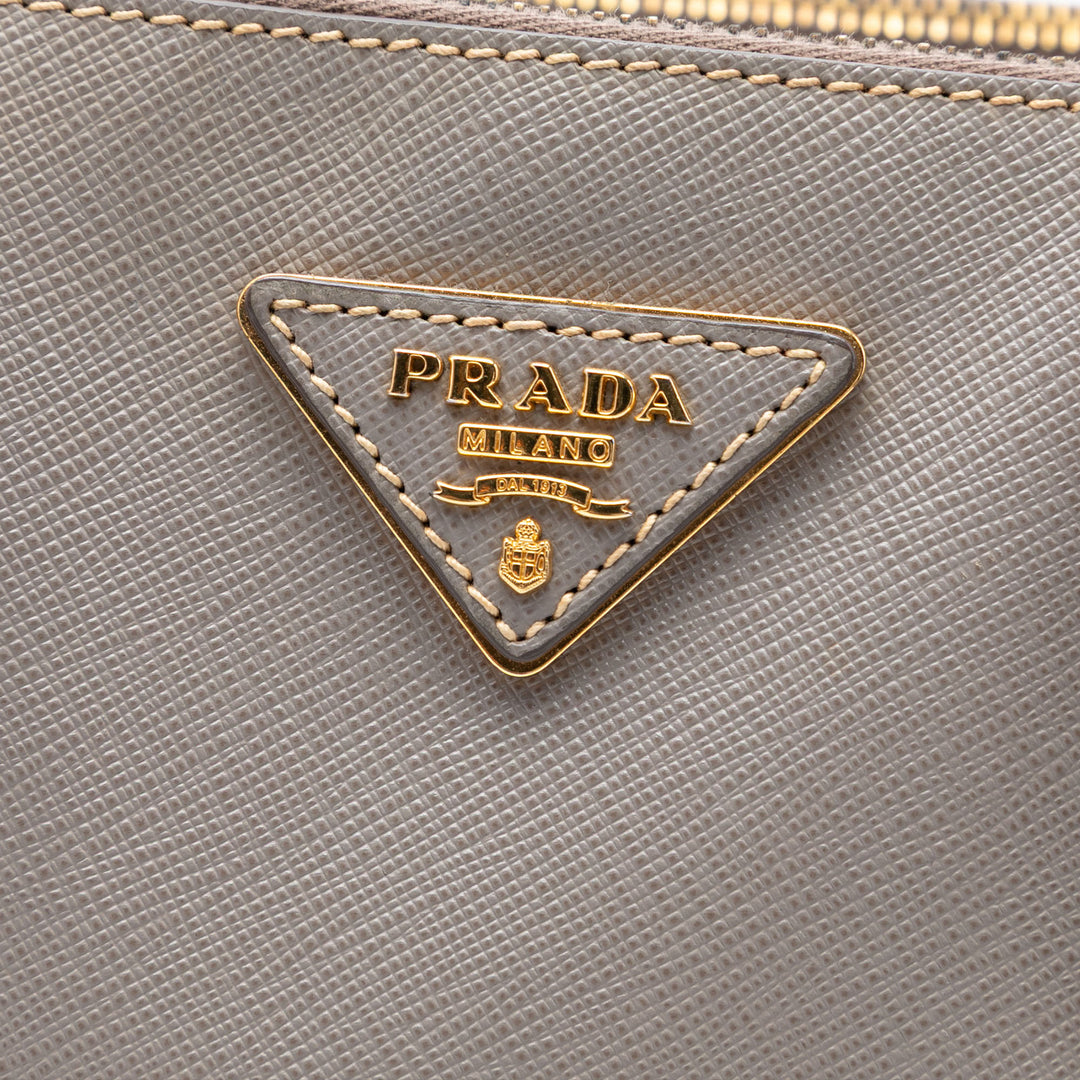 Prada Large Saffiano Lux Galleria Double Zip Cabas