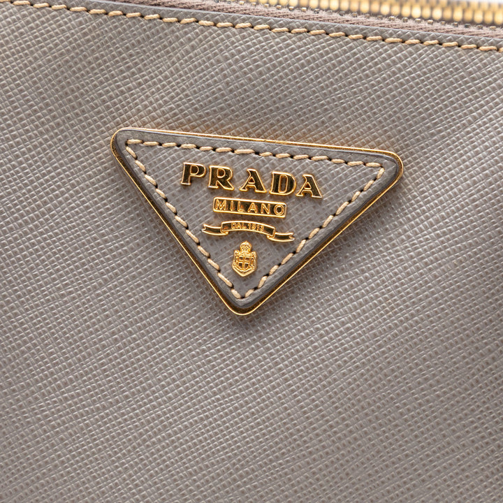 Prada Large Saffiano Lux Galleria Double Zip Cabas