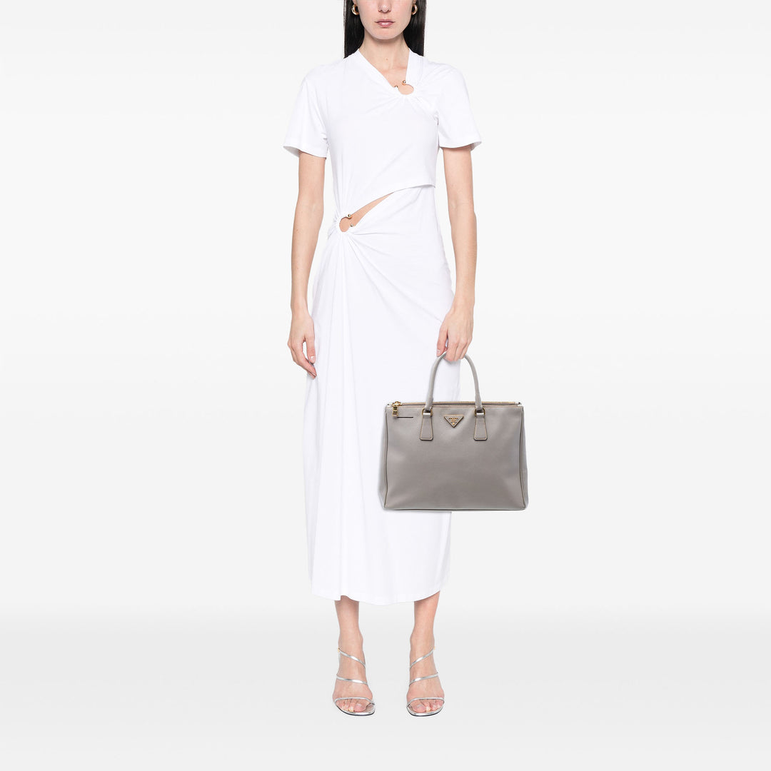 Prada Large Saffiano Lux Galleria Double Zip Cabas