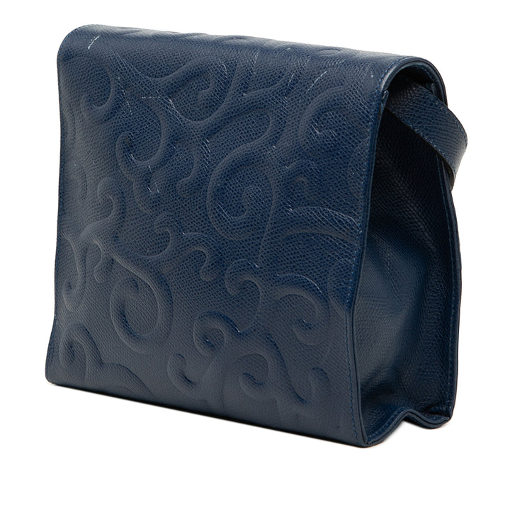 Saint Laurent embossé Cuir Arabesque Sac porté croisé