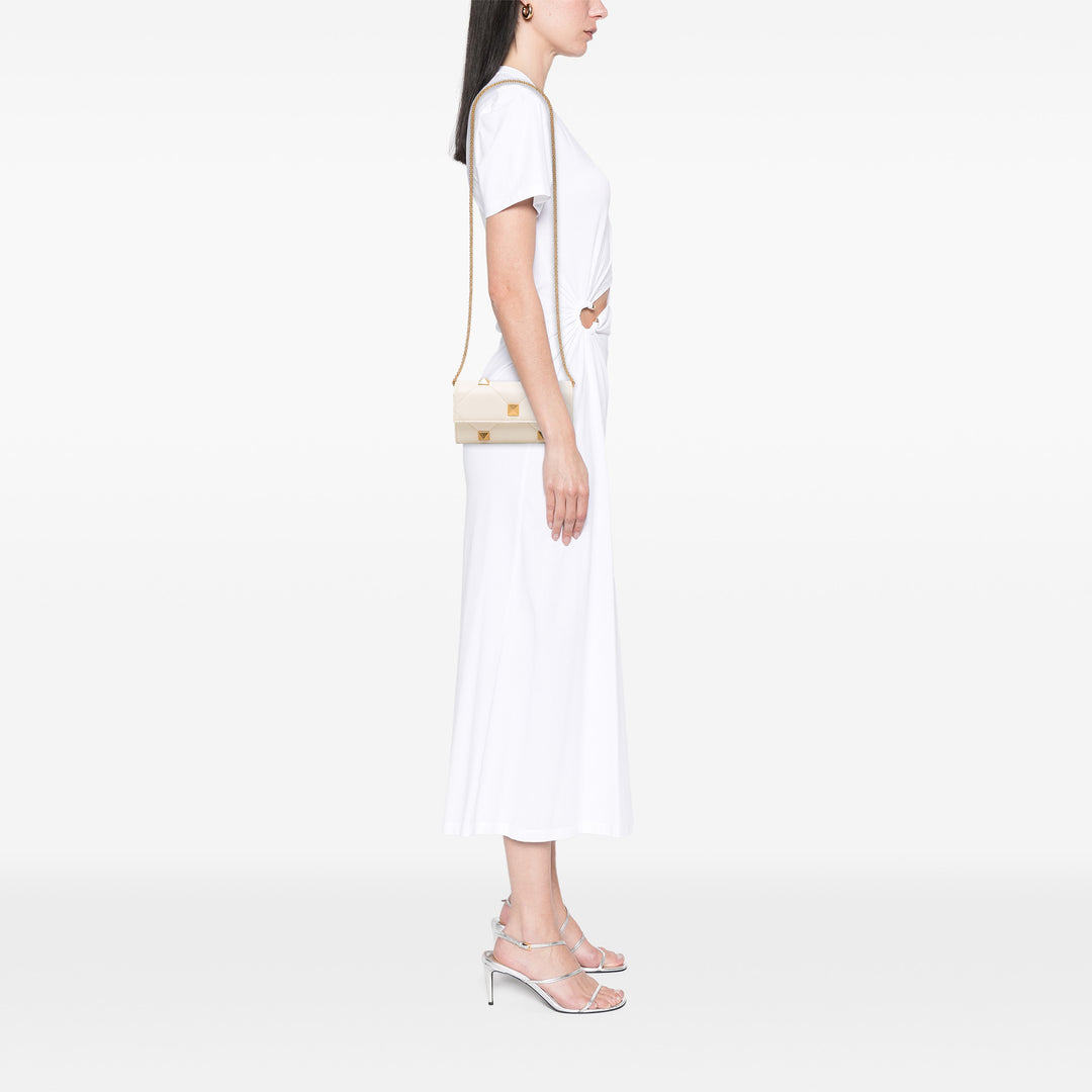 Valentino Sac bandoulière Roman Stud Wallet on Chain nappa Blanc – vue 5 – GABY PARIS