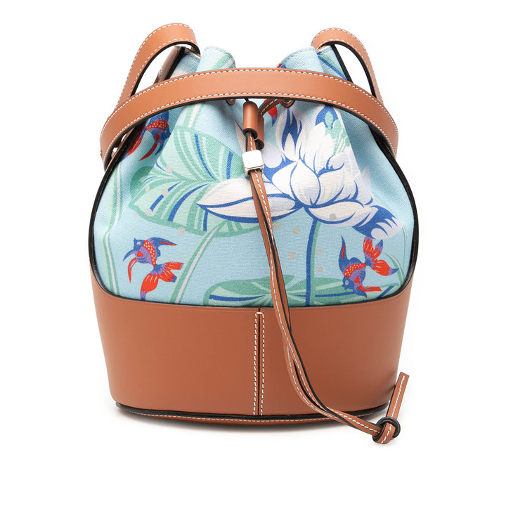 Paulas Ibiza Mermaid Imprimé Balloon Sac à cordon seau Petit Bleu