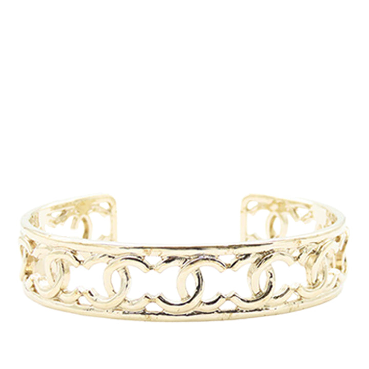 Chanel plaqué Multiple CC Cuff Bracelet S
