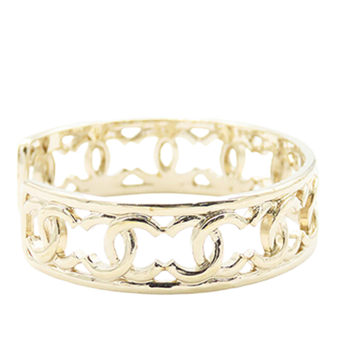 Chanel plaqué Multiple CC Cuff Bracelet S