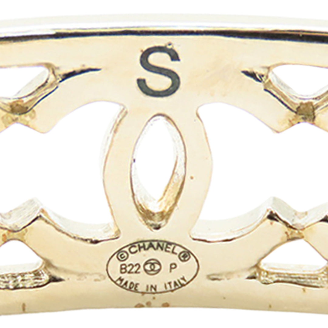Chanel plaqué Multiple CC Cuff Bracelet S