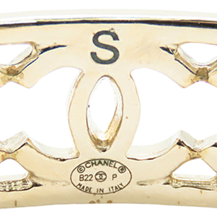 Chanel plaqué Multiple CC Cuff Bracelet S