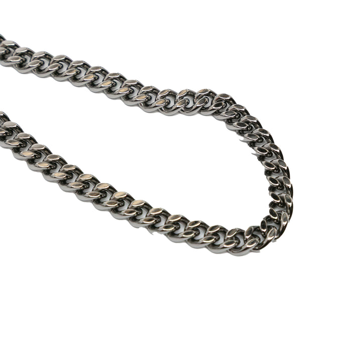 Metallic Patent Microcannage Diorama Wallet on Chain Black - Gaby Paris