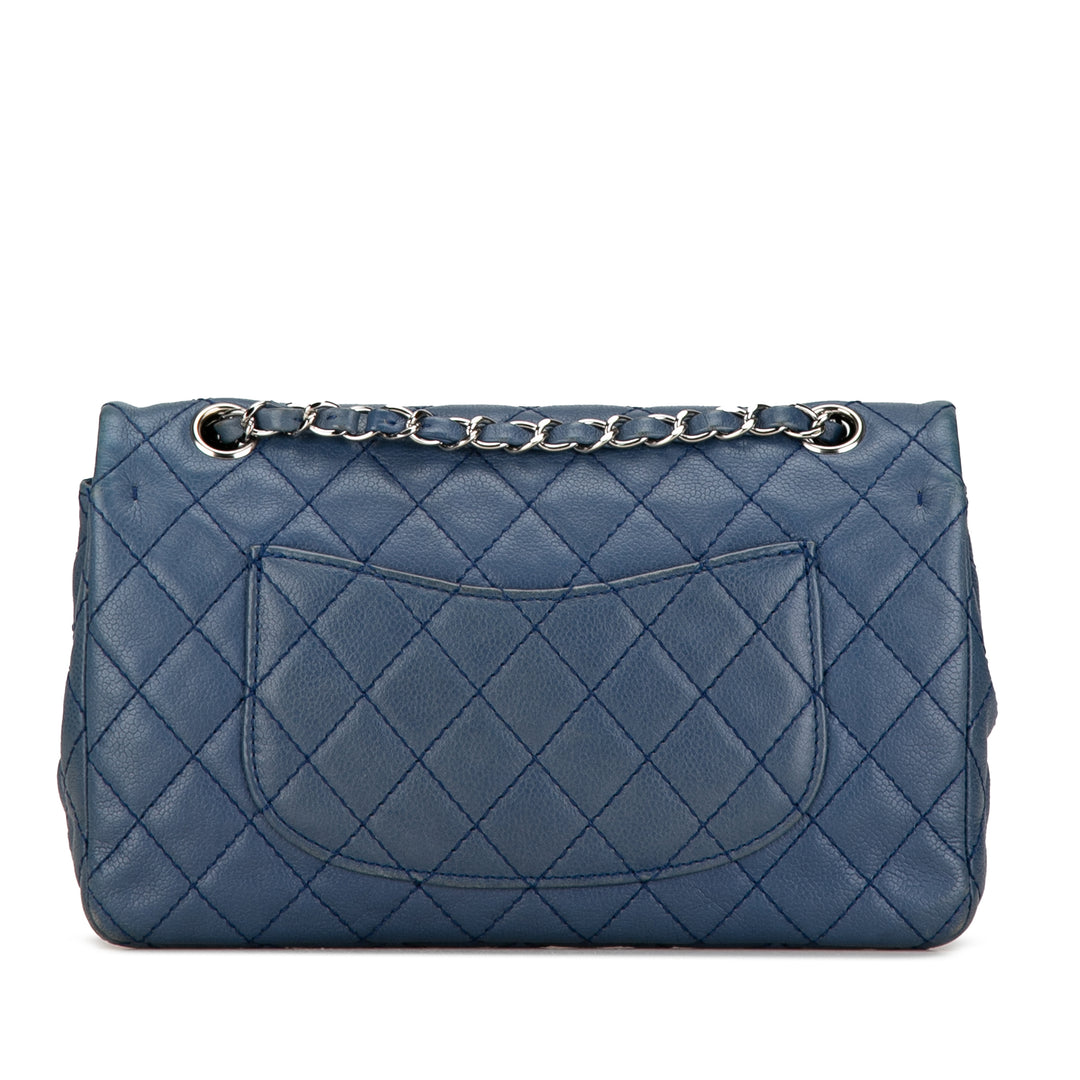 Medium Classic Caviar Double Flap Blue - Gaby Paris