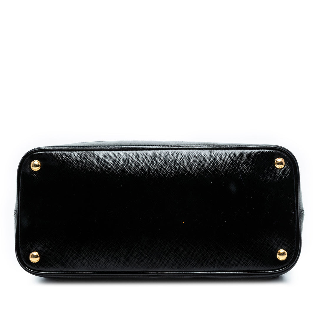 Prada Saffiano Vernice à finitions Tessuto Parabole Cabas