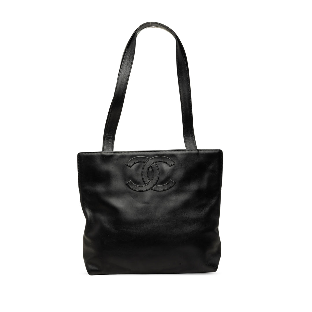 Chanel Cabas CC Cuir d'agneau Noir – vue principale – GABY PARIS