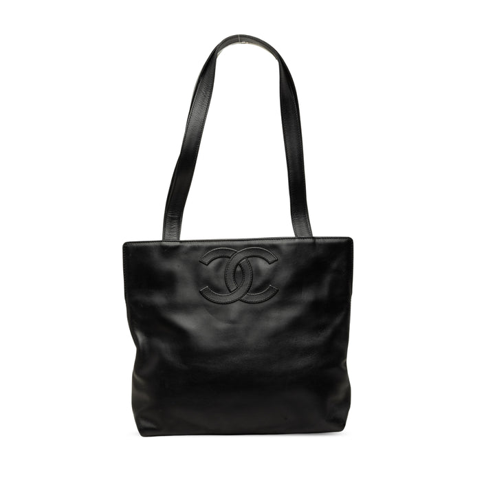 Chanel Cabas CC Cuir d'agneau Noir – vue principale – GABY PARIS