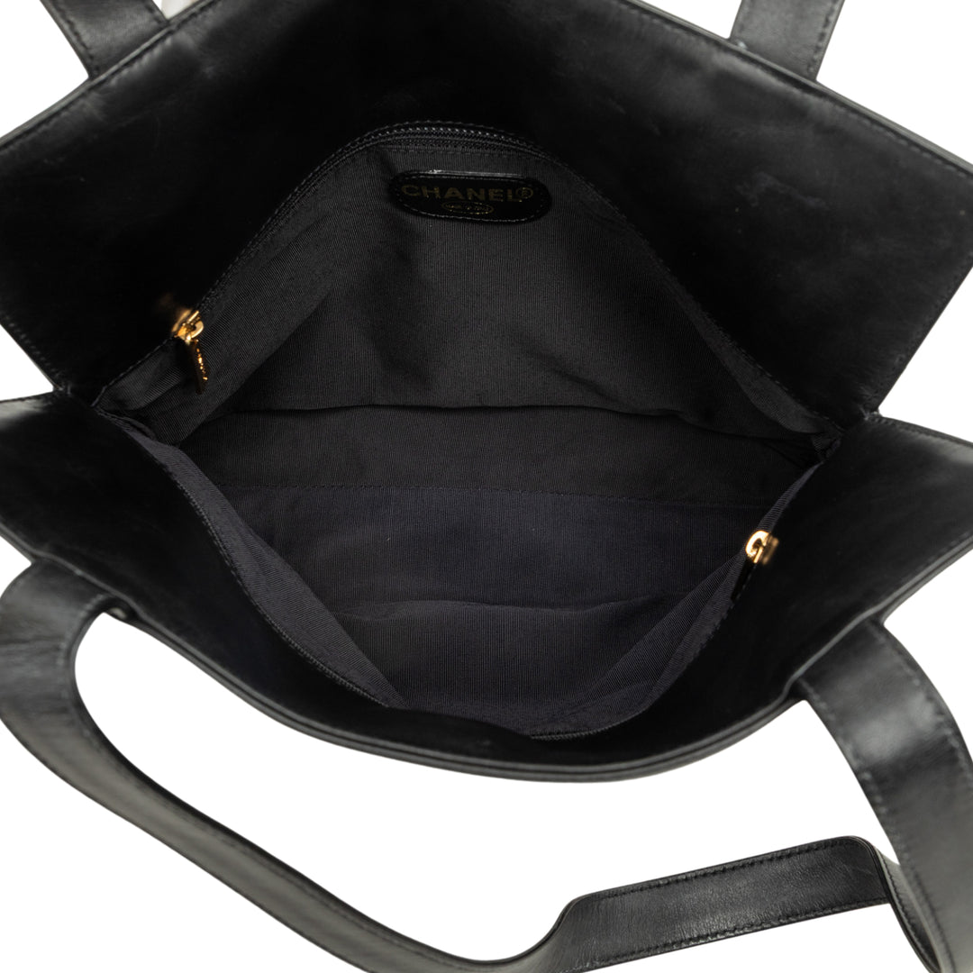 Chanel Cabas CC Cuir d'agneau Noir – vue 4 – GABY PARIS
